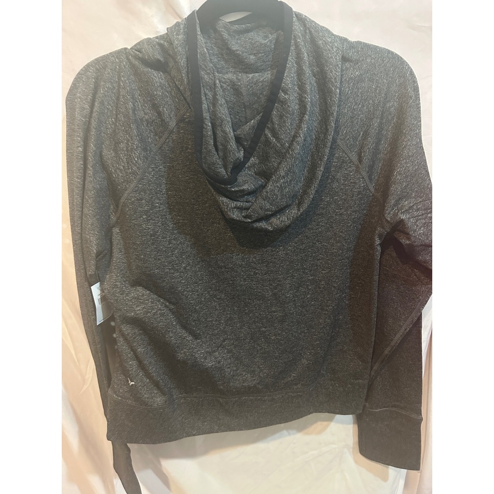 NWT Old Navy Heather Gray Mock Neck Long Sleeve Athleisure Sweatshirt Top Size L